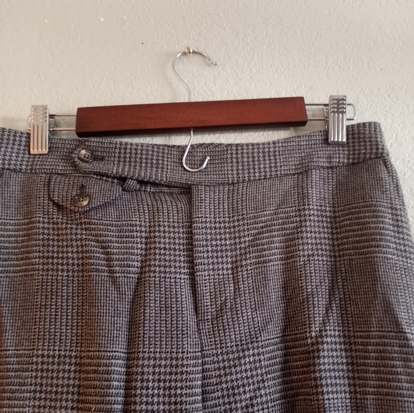 Ralph Lauren Wool Preppy Classic Checked Plaid Quiet Luxury Casual Comfy Pants - Picture 4 of 8